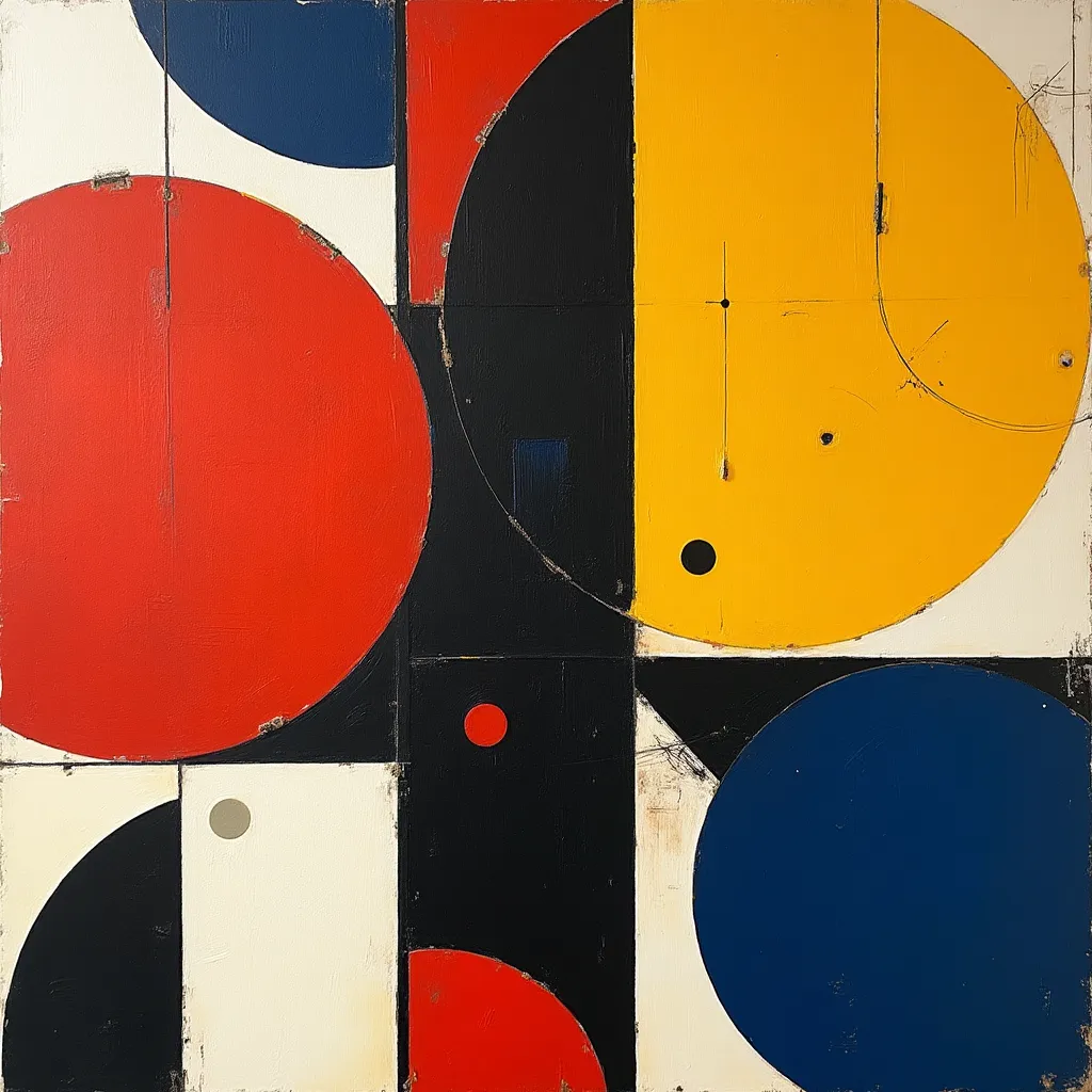 Kandinsky-Inspired Geometric Abstract - AI generated Abstract & Artistic image (abstract, geometric, kandinsky)
