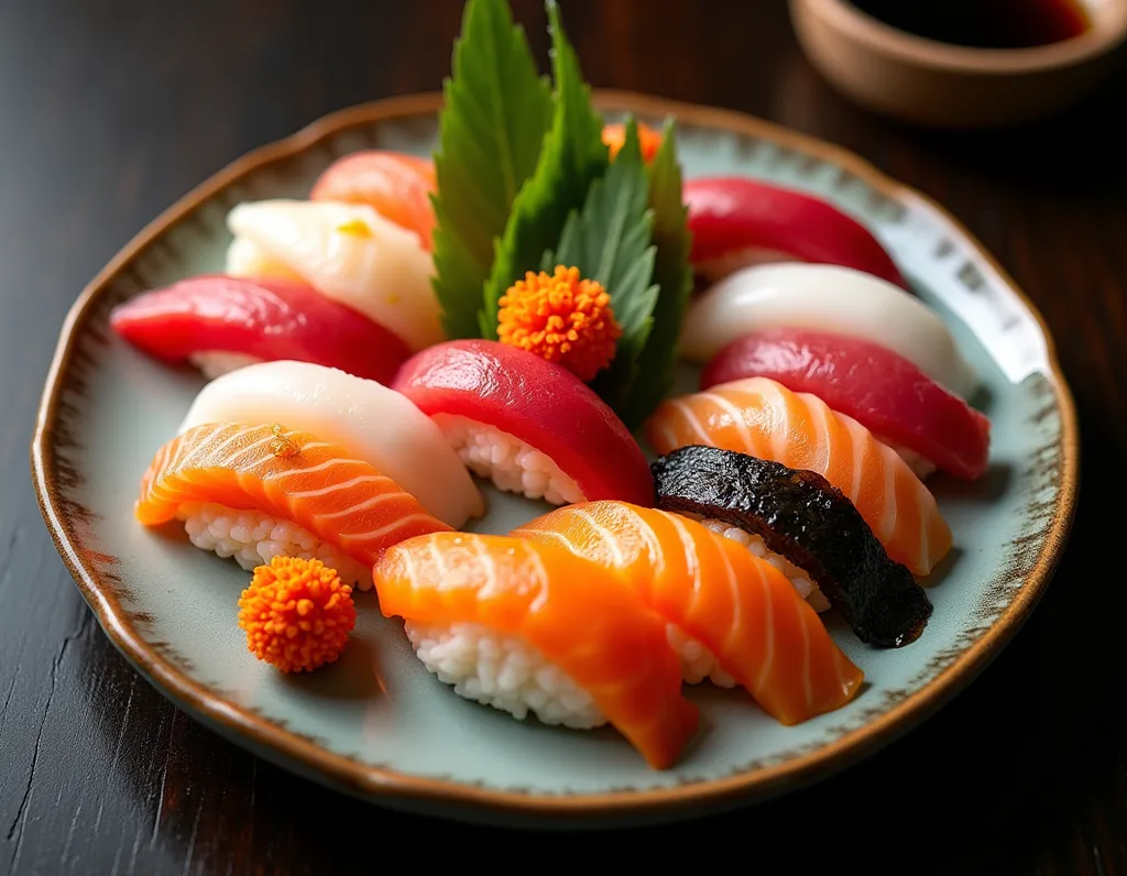 Premium Omakase Sushi Platter - AI generated Food & Drinks image (sushi, japanese, omakase)