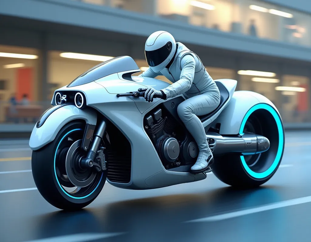 Futuristic Concept Motorcycle - AI generated Vehicles & Transportation image (motorcycle, futuristic, concept)