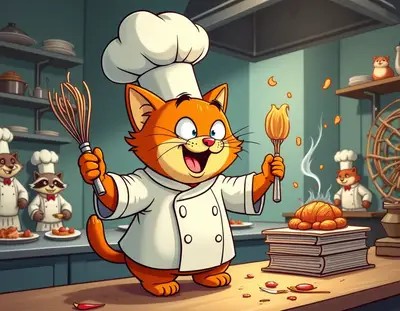 Chef Cat Michelin Star Kitchen