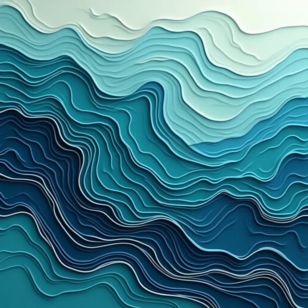 Topographic Contour Map Art - AI generated Abstract & Artistic image (topographic, abstract, contour)