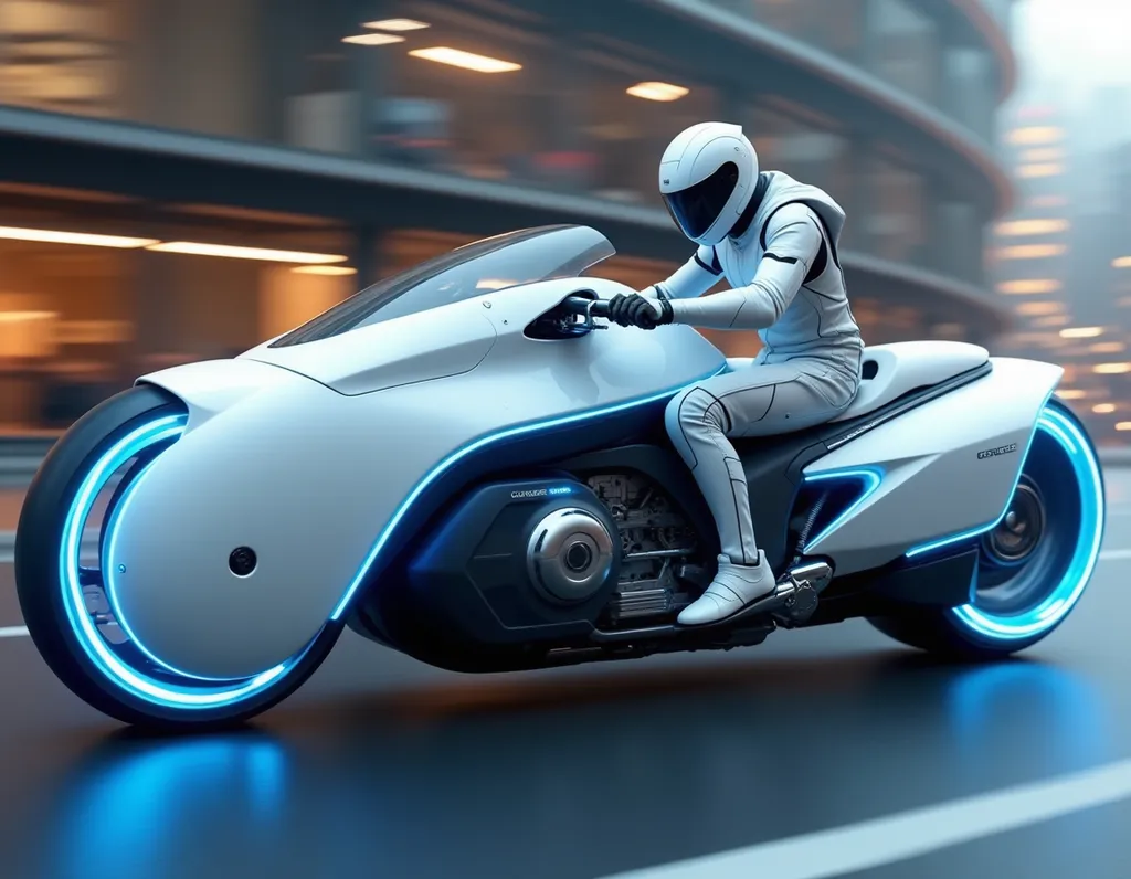 Futuristic Concept Motorcycle - AI generated Vehicles & Transportation image (motorcycle, futuristic, concept)