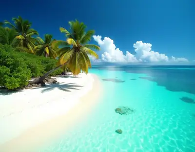 Tropical Paradise Beach Aerial