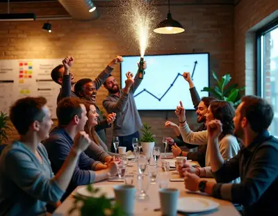 Startup Team Celebration Milestone