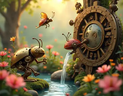 Steampunk Clockwork Garden