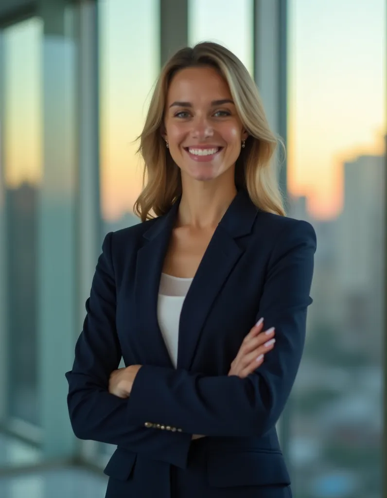Businesswoman in Modern Office - AI generated People & Portraits image (business, portrait, professional)