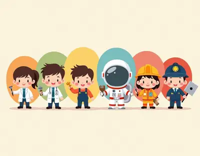 Chibi Profession Characters Set