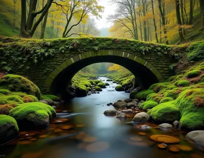 Ancient Moss Bridge Scottish Highlands
