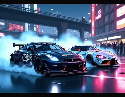 Neon Street Racing Drift Battle