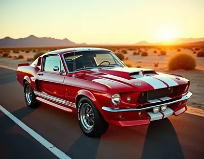 Classic Mustang on Route 66