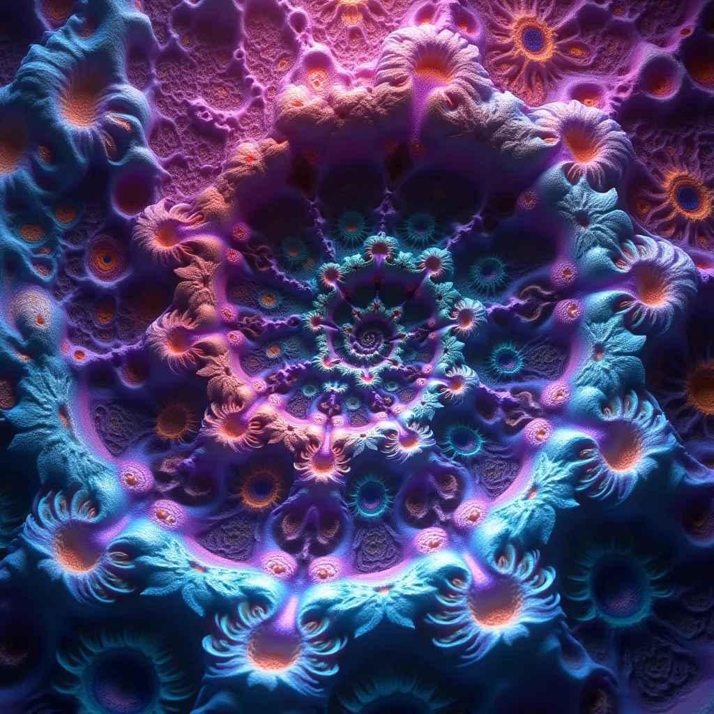 Deep Mandelbrot Fractal Zoom - AI generated Abstract & Artistic image (fractal, mandelbrot, psychedelic)