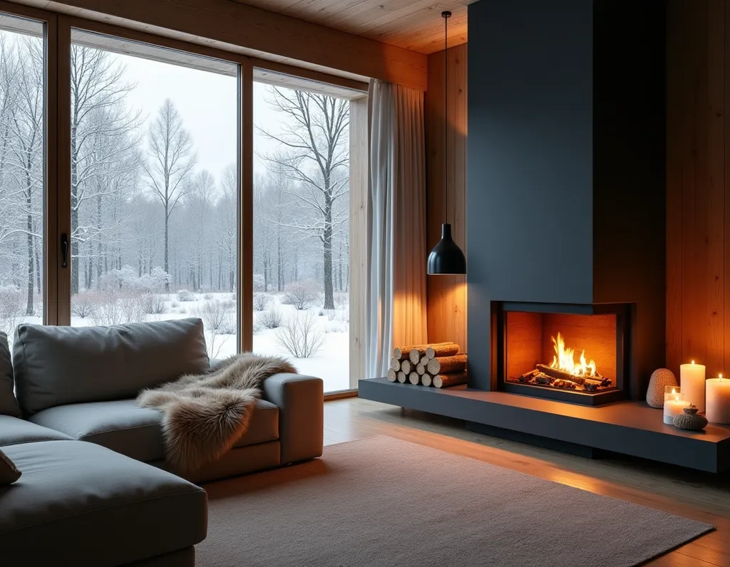 Cozy Scandinavian Living Room - AI generated Architecture & Interiors image (scandinavian, interior, cozy)
