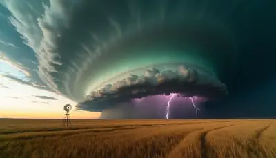 Supercell Thunderstorm Over Prairie