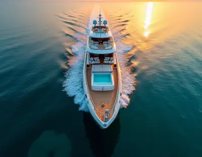 Luxury Yacht in Mediterranean