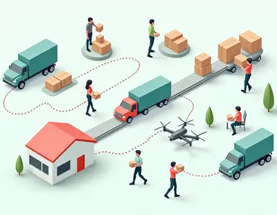 E-Commerce Fulfillment Journey Isometric