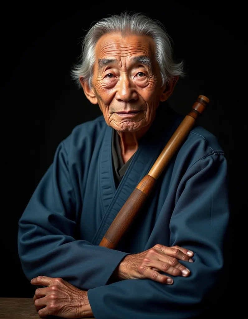 Japanese Master Craftsman Portrait - AI generated People & Portraits image (portrait, japanese, craftsman)